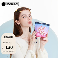 LeSportsac 乐播诗官纯联名系列零钱包可爱小包化妆包便携手拿包礼物送女生 粉色云层