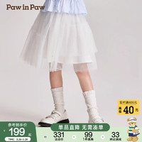 Paw in Paw PawinPaw卡通小熊童装24夏季新款女童网纱蓬蓬裙半身裙甜美