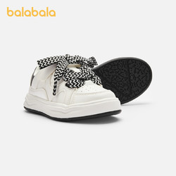 balabala 巴拉巴拉 童鞋儿童板鞋女童小白鞋撞色时尚百搭鞋子低帮潮透气防滑