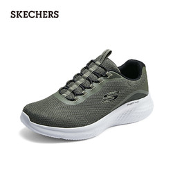 SKECHERS 斯凯奇 男子休闲鞋232831 橄榄色/黑色/OLBK 39