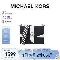 迈克.科尔斯（MICHAEL KORS）MK女包 Greenwich单肩斜挎包 均码 黑色/白色