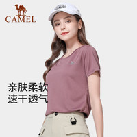 CAMEL 骆驼 户外运动速干T恤男女情侣款夏季透气跑步快干上衣圆领短袖T恤