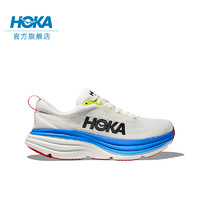 HOKA ONE ONE男款夏季邦代8公路跑鞋BONDI 8轻盈缓震回弹舒适防滑 【】香槟白/幻影蓝 44.5