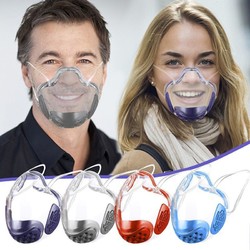 abay 新PC口罩唇语口罩透明防护面罩防飞溅防风雾
