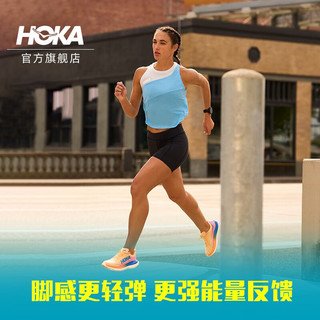 HOKA ONE ONE男女款夏季马赫5公路跑步鞋MACH5轻便减震回弹耐磨 白色 / 铜色-女 38.5