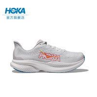 HOKA ONE ONE男女款夏季马赫6竞训公路跑步鞋MACH 6 白色/云雾灰-女 40