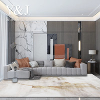 银锦 北欧轻奢客厅地毯茶几毯现代简约卧室沙发家用大面积地垫易打理
