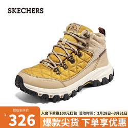 SKECHERS 斯凯奇 户外加厚鞋子休闲耐磨中帮鞋180040 灰褐色/TPE 36