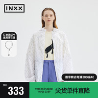 INXX 英克斯 APYD 户外反光满印防晒服男女同款透气防紫外线外套潮流 本白 S