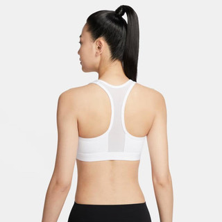 耐克（NIKE）SWOOSH 女子中强度支撑速干衬垫前拉链运动内衣 FN2732-100 L