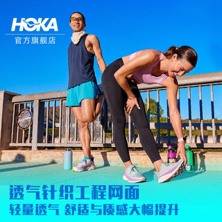 HOKA ONE ONE男款夏季克利夫顿9跑步鞋CLIFTON 9 C9缓震轻量防滑 黑色/黑色-宽版 42