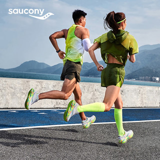 Saucony索康尼菁华PRO碳板慢跑竞速女跑鞋训练缓震运动鞋子KINVARA PRO 白兰07 38.5