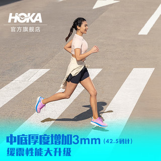 HOKA ONE ONE女款夏季克利夫顿9跑步鞋CLIFTON 9 C9缓震轻量防滑 黑色/黑色 39