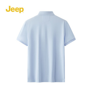Jeep 吉普 男装短袖 浅蓝色 L(150-165斤)