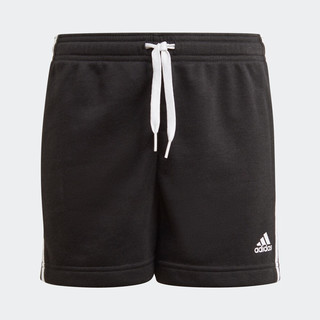 adidas舒适运动短裤女大童夏季儿童夏季阿迪达斯轻运动GN4057 黑色/白 134CM