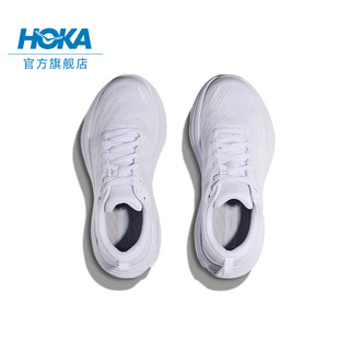 HOKA ONE ONE女款夏季邦代8公路跑鞋BONDI 8轻盈缓震回弹舒适防滑 白色/白色(拍大半码) 40.5