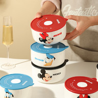 舍里 迪士尼联名保鲜碗密封带盖陶瓷饭盒可微波炉加热上班族便当盒
