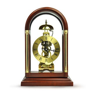 POLARIS 北极星 座钟创意仿古台钟 实木欧式机械复古坐钟 中式客厅奢华钟表T303