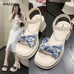 Pacogil 帕克吉尔厚底增高凉鞋女外穿2023年夏季新款韩版防滑漏趾凉拖鞋子
