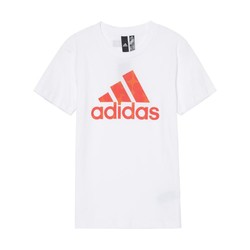 adidas ORIGINALS 大LOGO舒适透气女短袖T恤气质女装