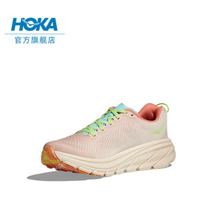 HOKA ONE ONE男女款夏季林康3公路跑步鞋RINCON3减震回弹耐磨防滑 乳白色/香草色-女 38.5