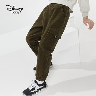 迪士尼（Disney）童装女童天丝花苞裤春秋儿童牛仔裤宝宝长裤裤子 军绿-男 100cm(体重24-32斤左右)