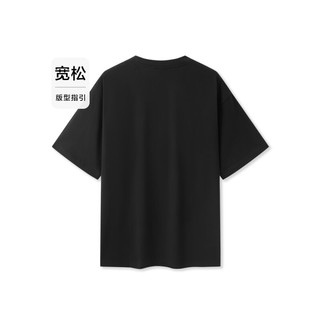 森马（Semir）大力水手短袖T恤男2024夏季凉感抑菌印花上衣 黑色90001 165/84A/S