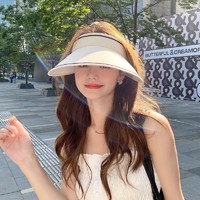1新款韩式夏季空顶太阳帽防晒防紫外线遮脸遮阳帽女潮时尚帽子