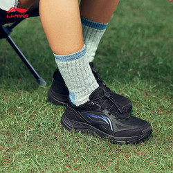 LI-NING 李宁 逸界LITE V2丨跑步鞋女鞋新款低帮透气防风防泼水越野跑鞋运动鞋 黑色-1 38