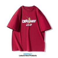 Deerway 德尔惠 运动短袖t恤男夏季休闲宽松男士半袖青少年上衣