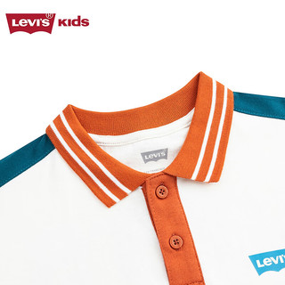 Levi's李维斯童装24夏季儿童美式复古短袖polo衫男童纯 糖果白 150/72(M)