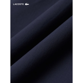 LACOSTE法国鳄鱼女装24年纯色简约休闲衬衫式收腰连衣裙EF3874 166/藏青色 34/155