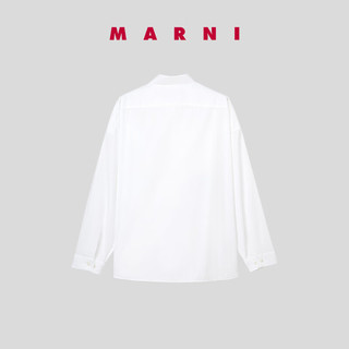 MARNI 2024春夏男士字母LOGO纯色长袖衬衫 LOW01 46