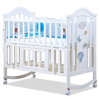 sepeon 圣贝恩 婴儿床拼接大床多功能可移动实木欧式宝宝新生儿童bb摇篮床