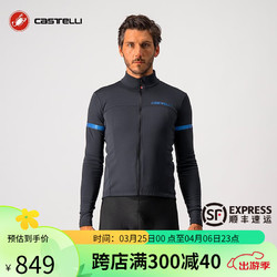 castelli 蝎子春秋男赛事贴身剪裁骑行服长袖上衣导汗4521513 085黑色 L