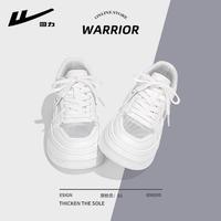 WARRIOR 回力 百搭厚底小白鞋女简约时尚低帮板鞋单网软底休闲鞋