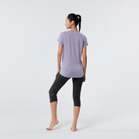 DECATHLON 迪卡侬 运动t恤女健身上衣宽松短袖运动服 丁香紫 4273344 2XS