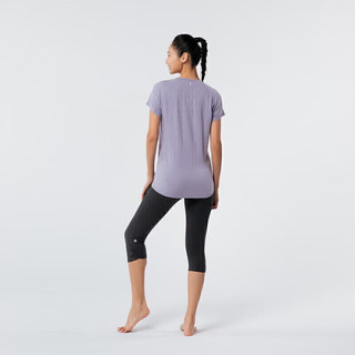 DECATHLON 迪卡侬 运动t恤女健身上衣宽松短袖运动服 丁香紫 4273344 2XS