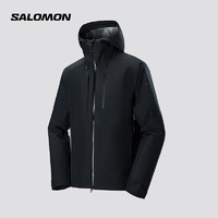 salomon 萨洛蒙 男款 户外运动防风防水透气夹克硬壳外套 OUTLINE 3L GTX SHELL 深黑色 C22165 S