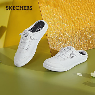 SKECHERS 斯凯奇 女士一脚蹬休闲鞋113509 白色/WHT 37