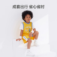 YeeHoO 英氏 儿童篮球服套装运动帅气夏男童2023新款宝宝学院风短袖两件套
