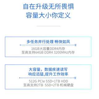 华硕破晓X 个人办公家用商用台式机电脑整机(酷睿13代i5-13400 16G 512GSSD+1T 小机箱)23.8英寸显示器