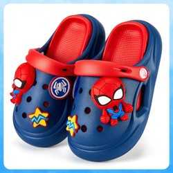 Disney 迪士尼 蜘蛛侠男童洞洞鞋2024夏季新款儿童可外穿凉鞋轻便中大童拖鞋