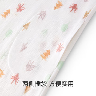 曼妮芬V领起居服飘袖裙装棉质睡衣女士舒适家居服睡裙20310872 990 混合色 160