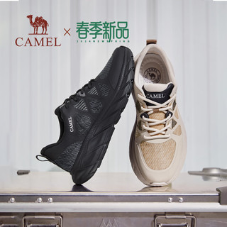 骆驼（CAMEL）户外运动鞋2024春季轻弹休闲鞋耐磨舒适男鞋 G14S161095 黑色 40