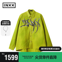 英克斯（inxx）时尚潮牌宽松休闲衬衫衬衣男女同款XXE2045079 绿色 M