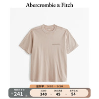 ABERCROMBIE & FITCH男装女装装 美式风复古时尚流行短袖T恤 359234-1 浅棕色 S (175/92A)