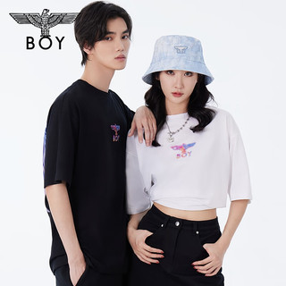 BOY LONDON【霓虹光翼】夏季短袖T恤彩色翅膀薄荷曼波浪漫N01055 白色 L