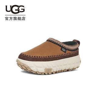 UGG【明星同款】夏季厚底轮胎底鞋 1154530 CTC|栗色/褐白色 43 CTC|栗色/陶土褐白色