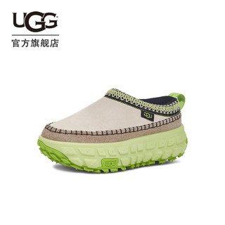 UGG【明星同款】夏季厚底轮胎底鞋 1154530 CCT|褐白色/绿色 42 CCT|陶土褐白色/毛毛虫绿色